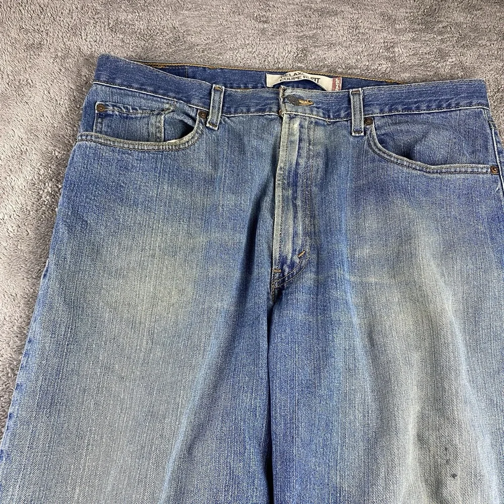 Levis Relaxed Straight Fit Jeans Mens 36x25 Blue Medium Mid Rise‎